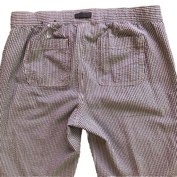 Lands End Seersucker Pants Womens 10 Blue Drawstring Waist Coastal Preppy Comfy - Picture 6 of 13
